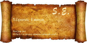 Siposs Emese névjegykártya