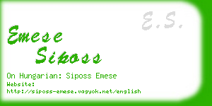 emese siposs business card